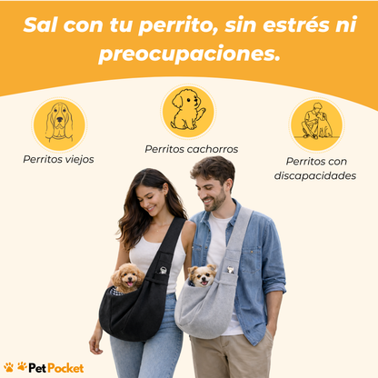 Pet Pocket – Porta Perrito Seguro, Suave y Estable