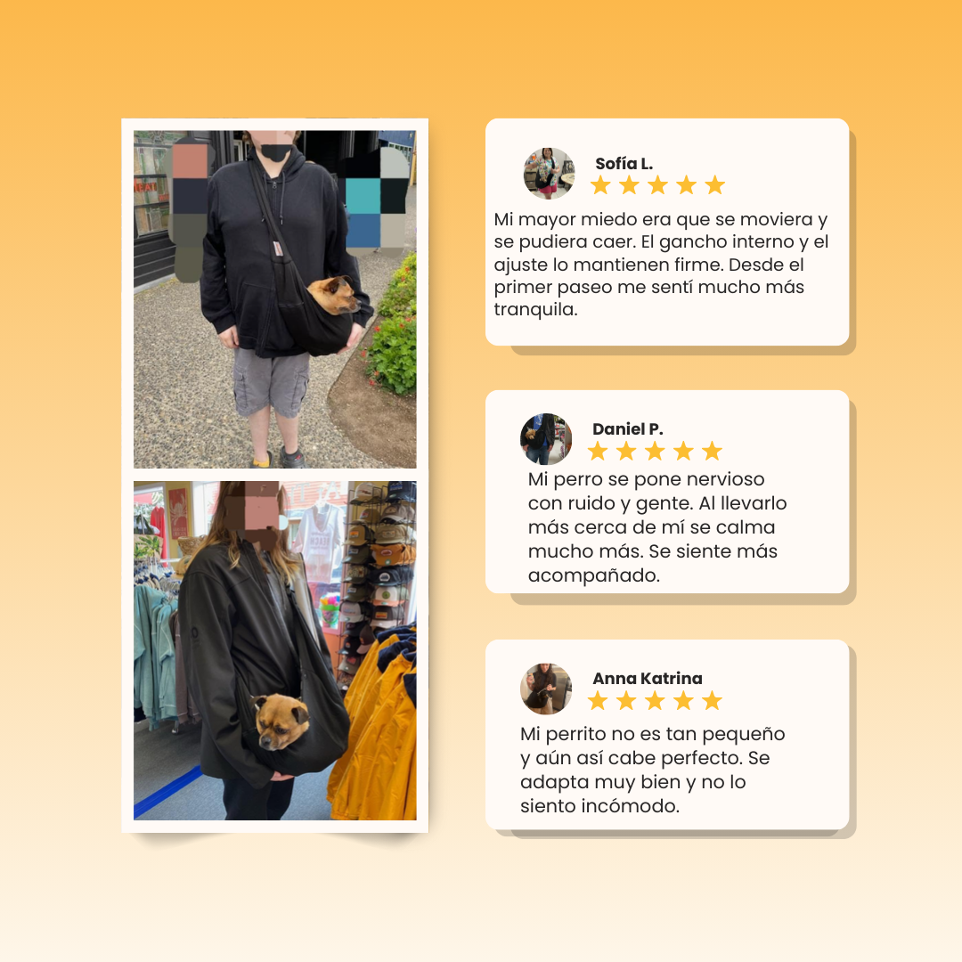 Pet Pocket – Porta Perrito Seguro, Suave y Estable