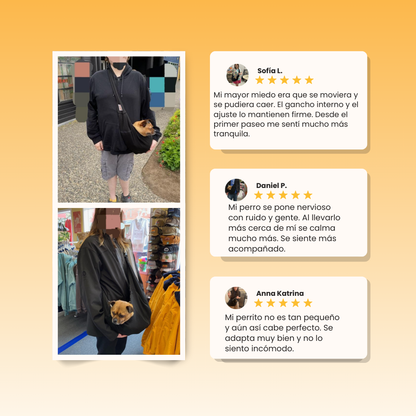 Pet Pocket – Porta Perrito Seguro, Suave y Estable